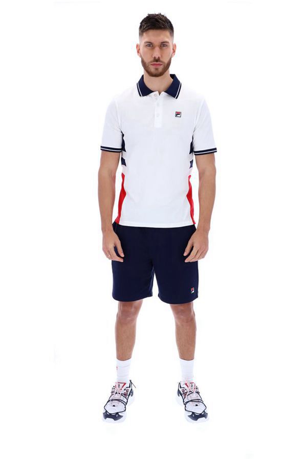 Camisas Polo Fila Hombre Blancas - Opal Cut & Sew - España 836502ATX